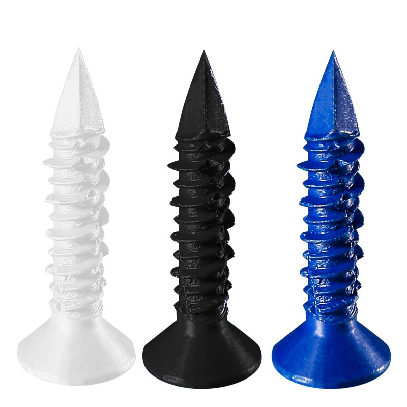 Wensilon(75 PCS) 1/4"" Concrete Screw Anchor Kit Blue/Black/White Flat Head for Anchoring to Masonry, Block or Brick Stucco - Image 2